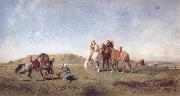 Eugene Fromentin Hawking in Algeria China oil painting reproduction